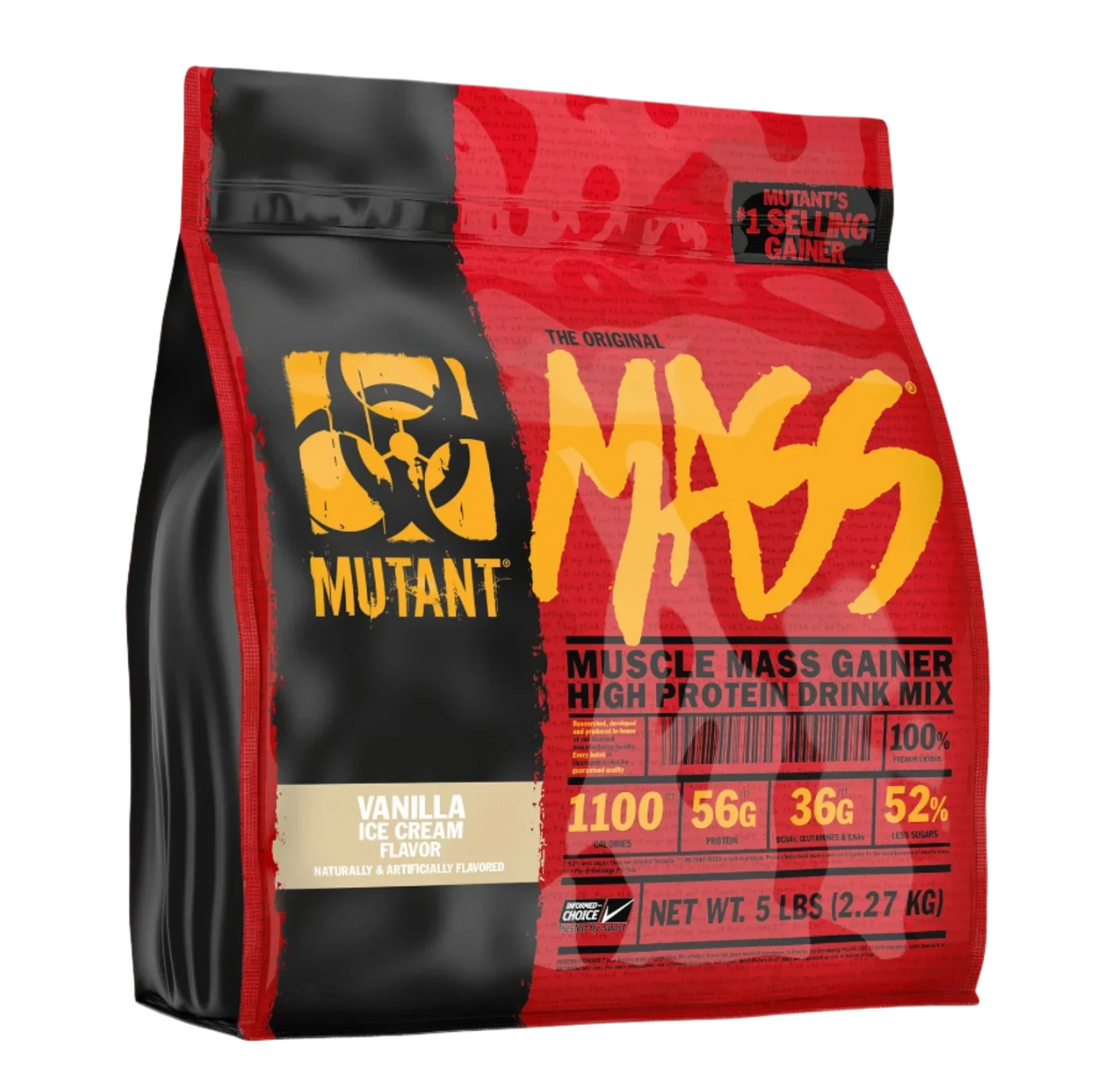 Mutant mass augstas kvalitātes vaniļas Masas geineris 2270g, palīgs ātrai masas palielināšanai un spēka pieaugumam, bagāts ar ogļhidrātiem un uzturvielām, kas palīdzēs sasniegt mēķus sporta zālē