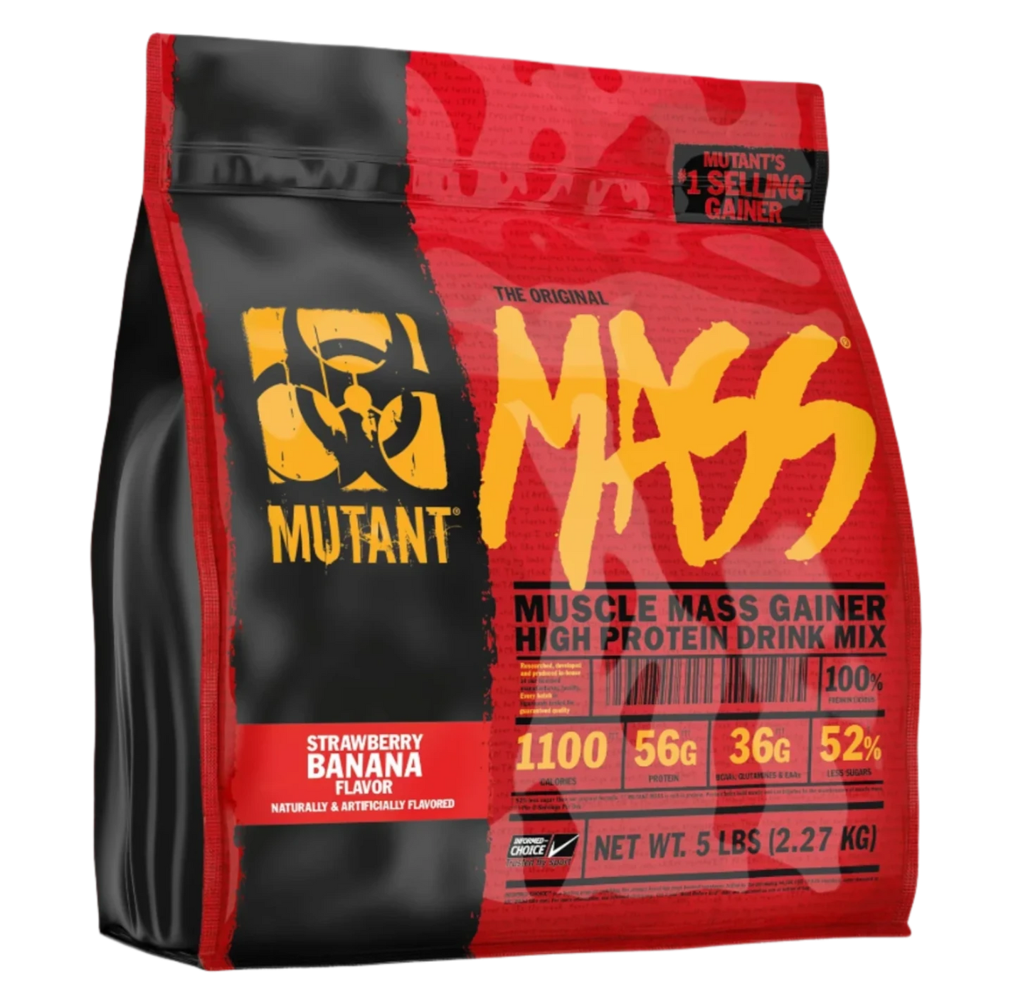 Mutant mass augstas kvalitātes zemeņu Masas geineris 2270g, palīgs ātrai masas palielināšanai un spēka pieaugumam, bagāts ar ogļhidrātiem un uzturvielām, kas palīdzēs sasniegt mēķus sporta zālē