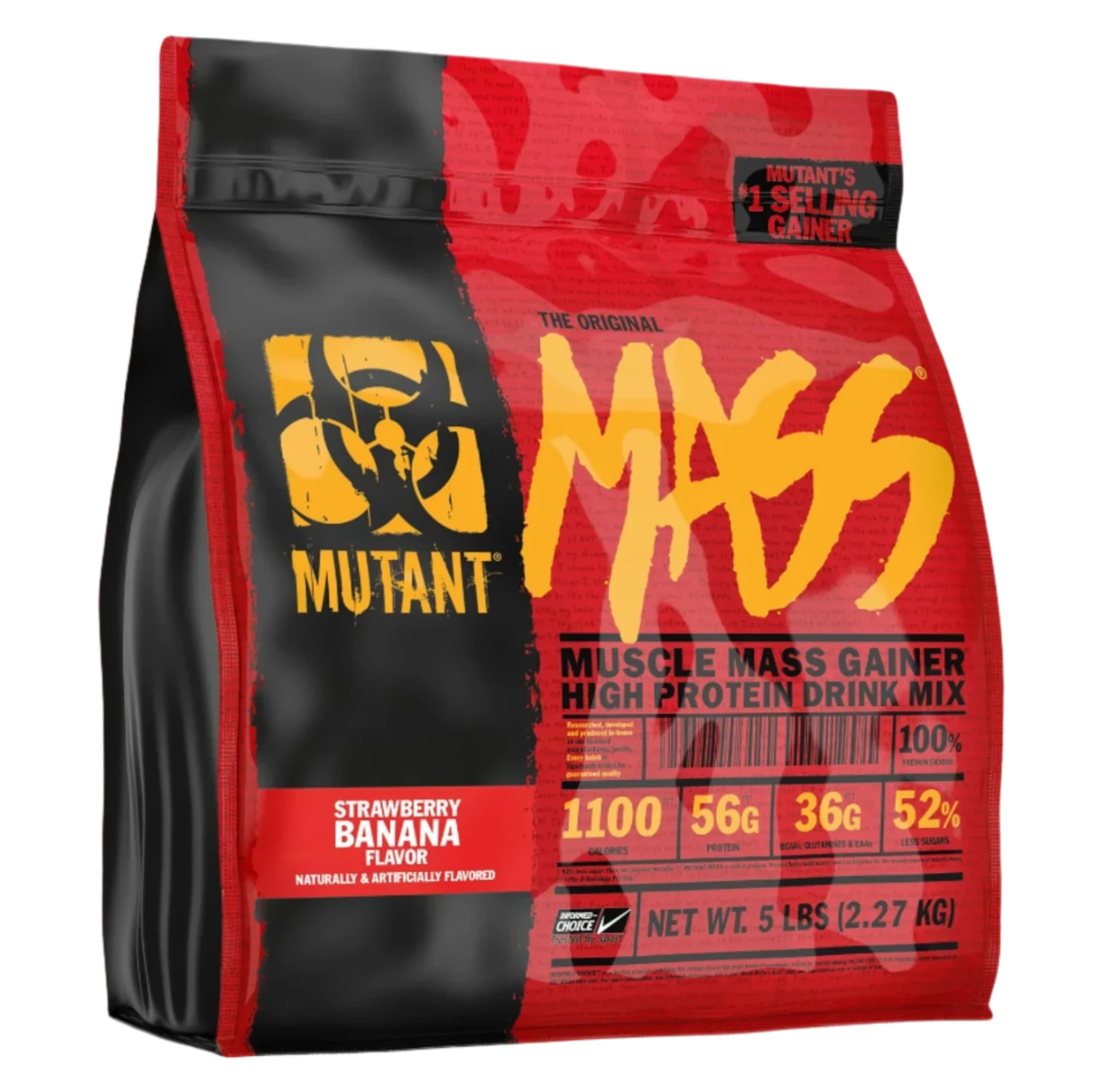 Mutant mass augstas kvalitātes zemeņu Masas geineris 2270g, palīgs ātrai masas palielināšanai un spēka pieaugumam, bagāts ar ogļhidrātiem un uzturvielām, kas palīdzēs sasniegt mēķus sporta zālē