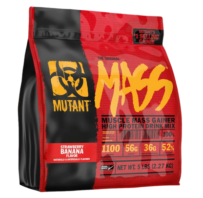 Mutant mass augstas kvalitātes zemeņu Masas geineris 2270g, palīgs ātrai masas palielināšanai un spēka pieaugumam, bagāts ar ogļhidrātiem un uzturvielām, kas palīdzēs sasniegt mēķus sporta zālē
