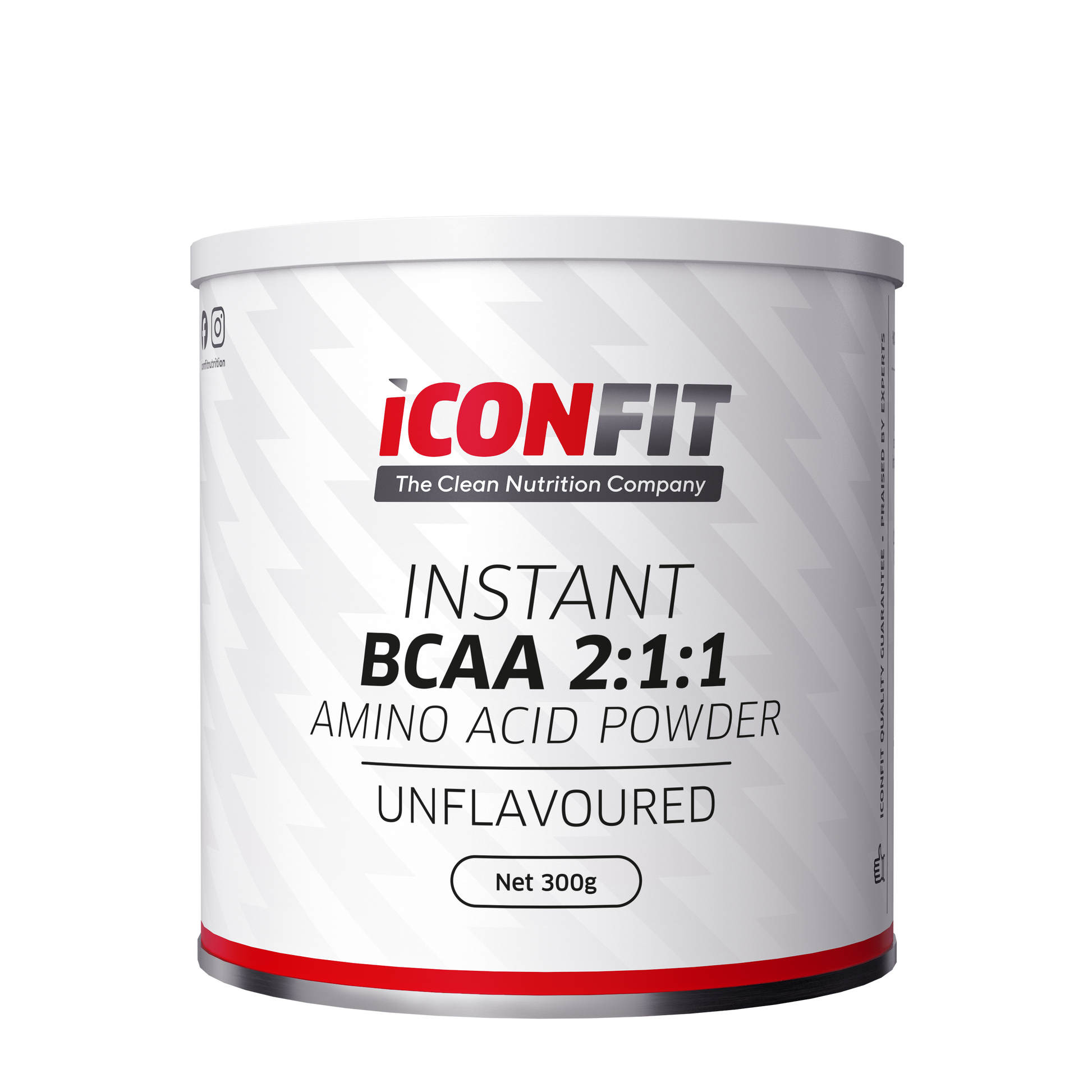 ICONFIT Instant BCAA 2:1:1 aminoskābju pulveris, 300g muskuļu atjaunošanai un enerģijai