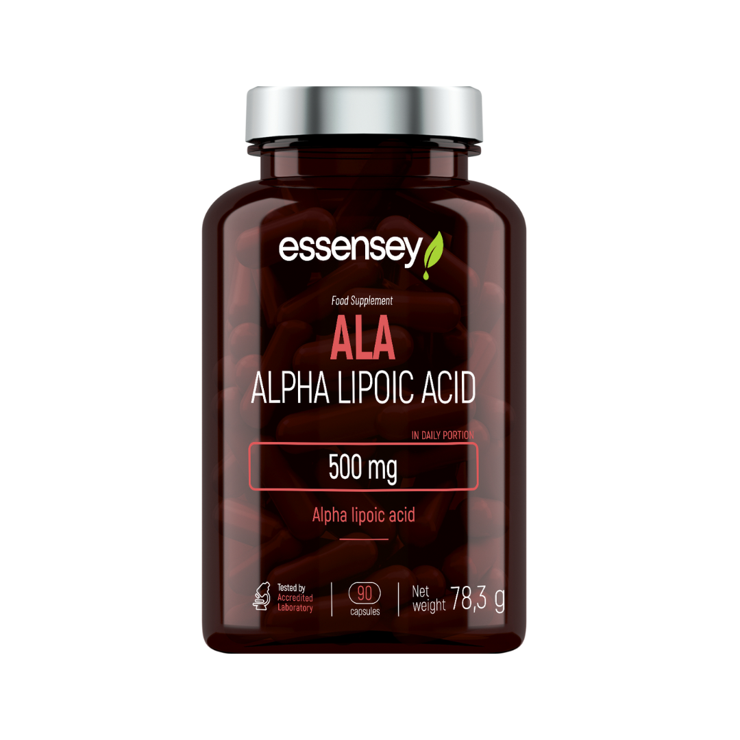 Essensey Alfa liposkābe / Alpha-lipoic acid (90 kapsulas)