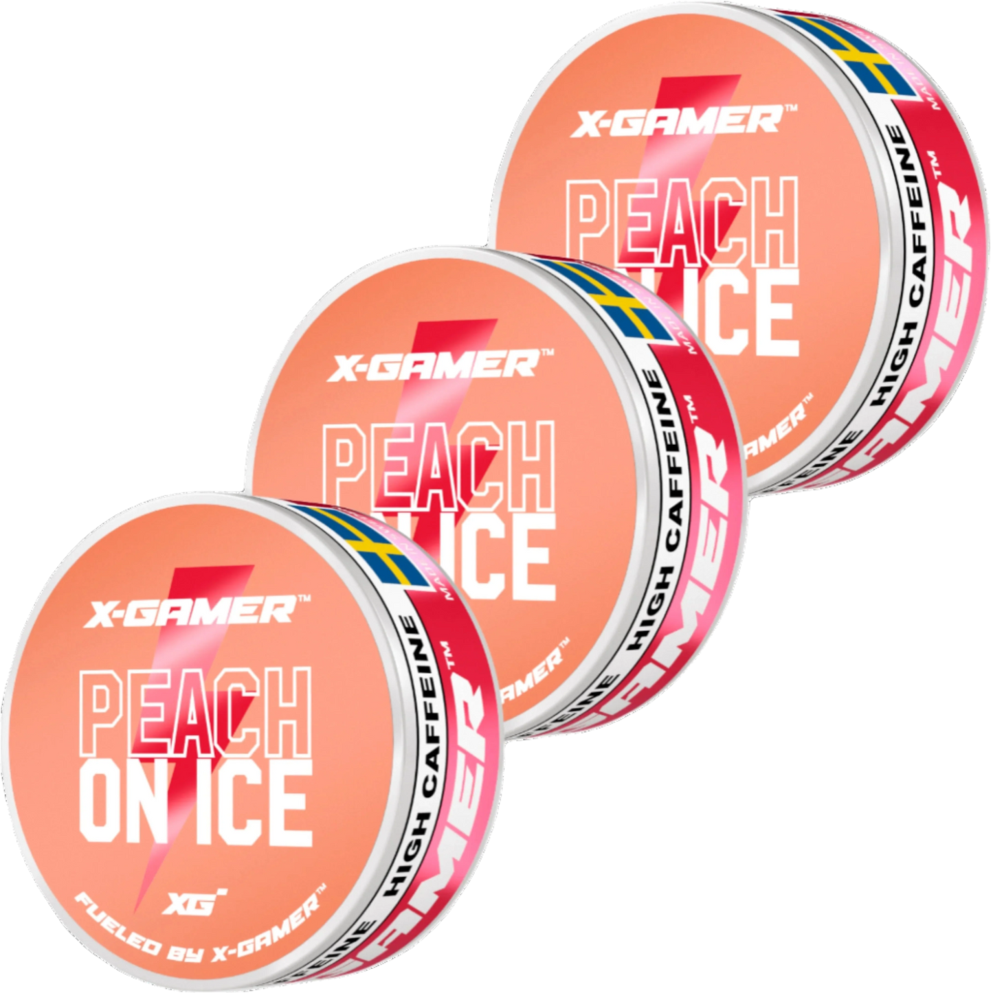 PEACH ON ICE ENERGY POUCHES (3 PACKS / 60 POUCHES)