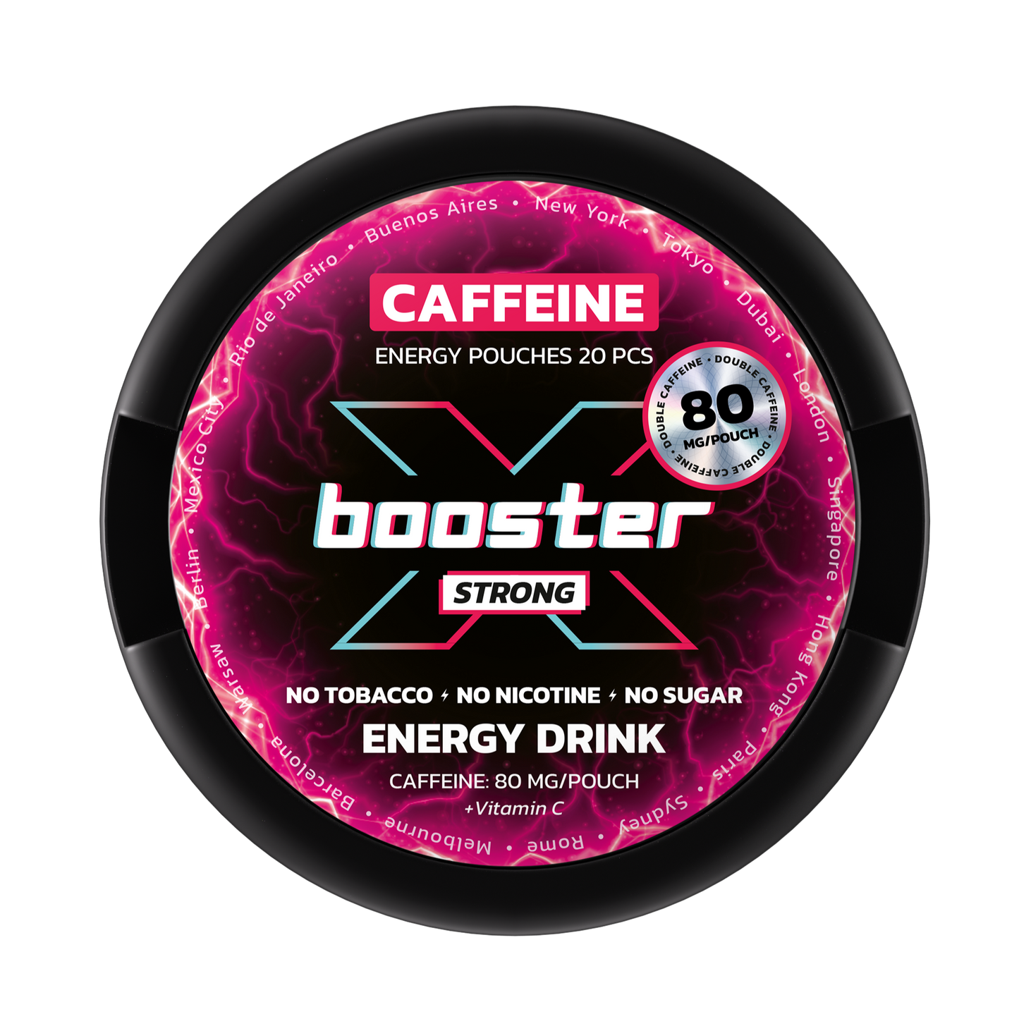 X-BOOSTER ENERĢIJAS SPILVENTIŅI 80MG (1 IEPAKOJUMS / 20 SPILVENTIŅI)