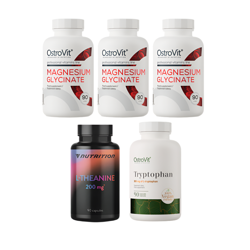 3 Month Better Sleep Kit (3xMagnesium, L-Theanine, Tryptophan)